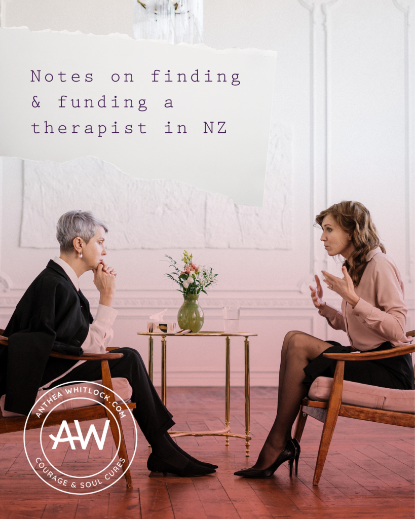 Blog post - Notes on finding, frequenting and funding for a therapist in New Zealand