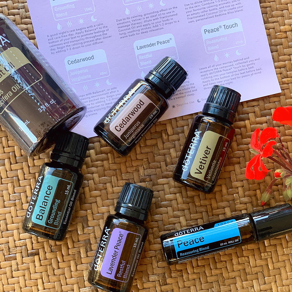 Image of a collection of Doterra essential oils